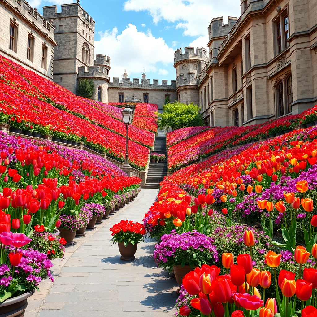 Castle blanketed in colorful tulips as annual festival begins